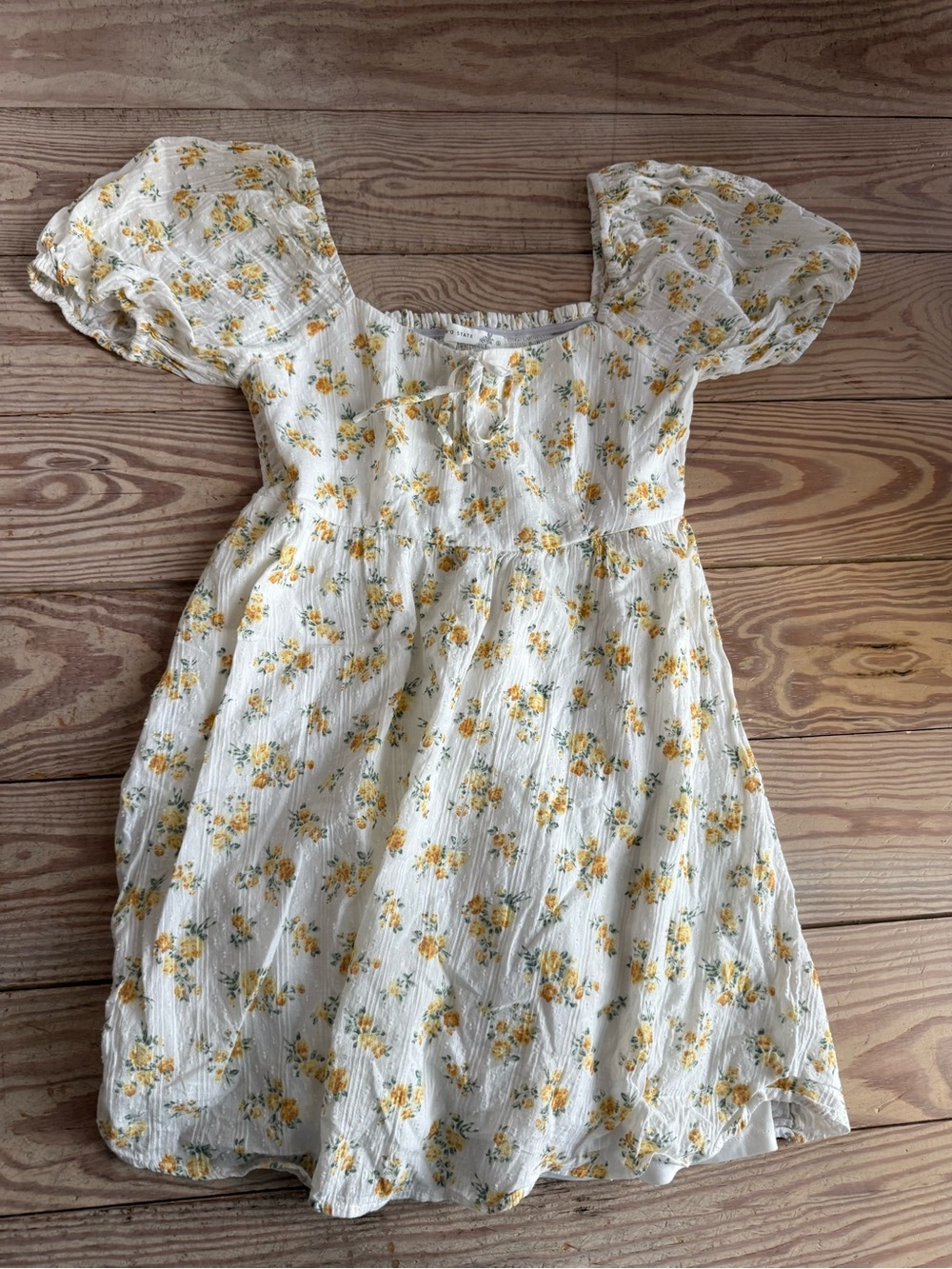 Altar'd State Floral Puff Sleeve Dress Size Small